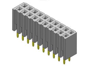 Wholesale Female Header Connector 2.00mm Dual Row Dip TYPE 2*2PIN To 2*40PIN H=7.20mm from china suppliers