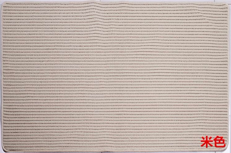 Ribbed Red Flat Door Mat / Polypropylene Outdoor Mats Striped Pattern