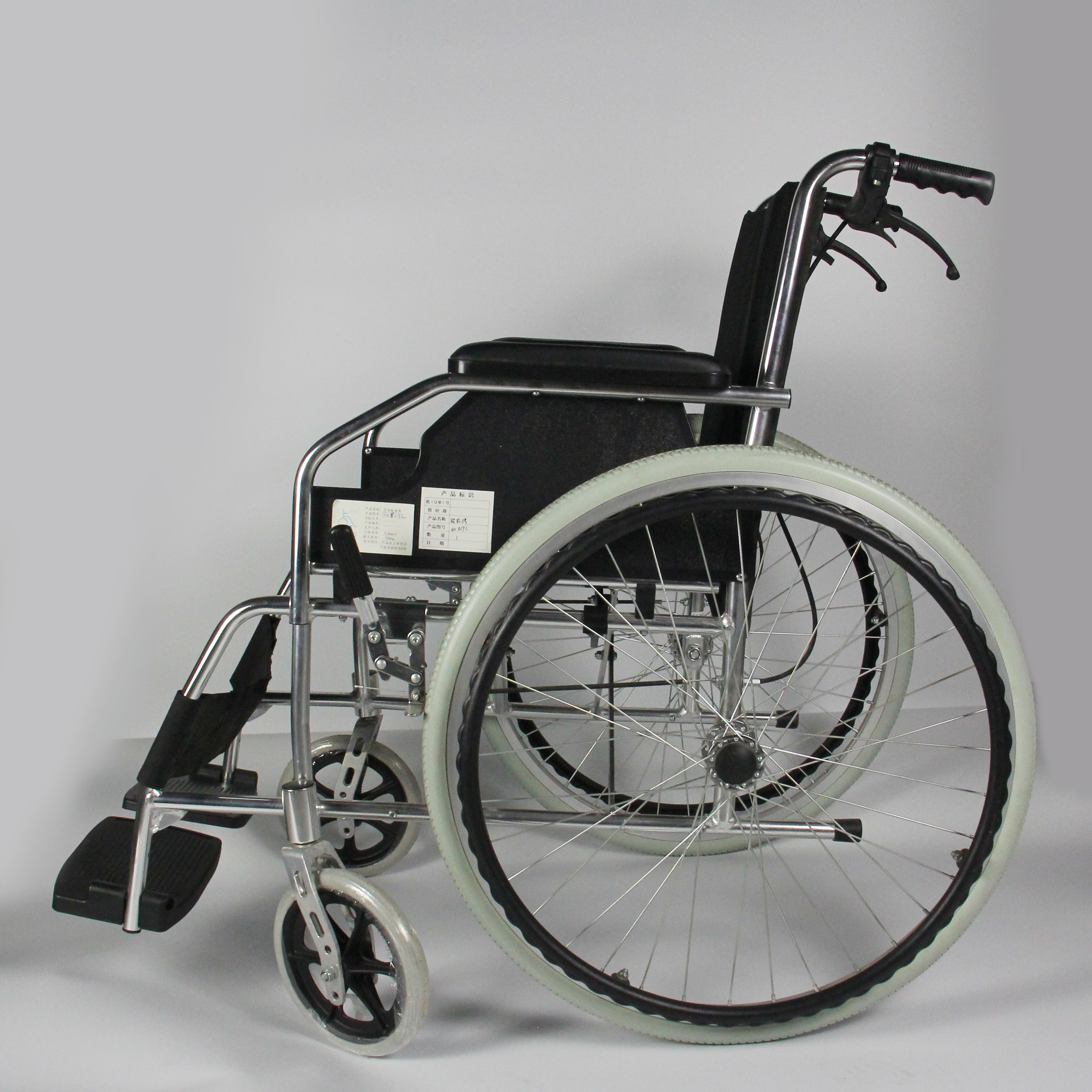 Collapsible Lightweight Aluminum Manual Wheelchair With Flip Up Desk Armrest