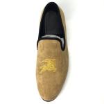 Tassel Mens Velvet Loafers Embroidered With Rubber Outsole