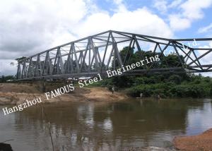 Wholesale Continental Prefabricated Steel Truss Pedestrian Bridge With Concrete Deck High Stiffness from china suppliers