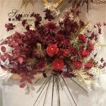 SX-F010 Wholesale high quality red Artificial flowers bouquet for wedding