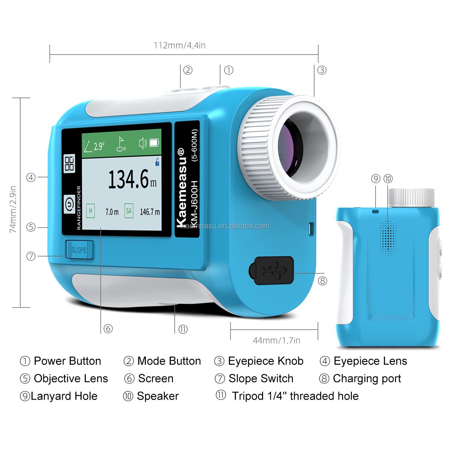 OEM ODM Laser Measuring Device Voice Broadcast Distance Meter Digital Golf Laser Rangefinder Hunting Range Finder Telescope