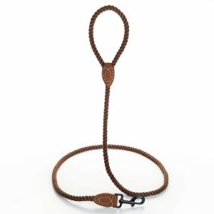 Wholesale Soft Cotton Fabric Handmade Leather Dog Leads Eco Friendly Customized Logo from china suppliers