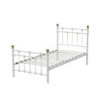 Modern Simple Metal Single Bed 0.6-1.5mm Thick Steel Pipe Save Space