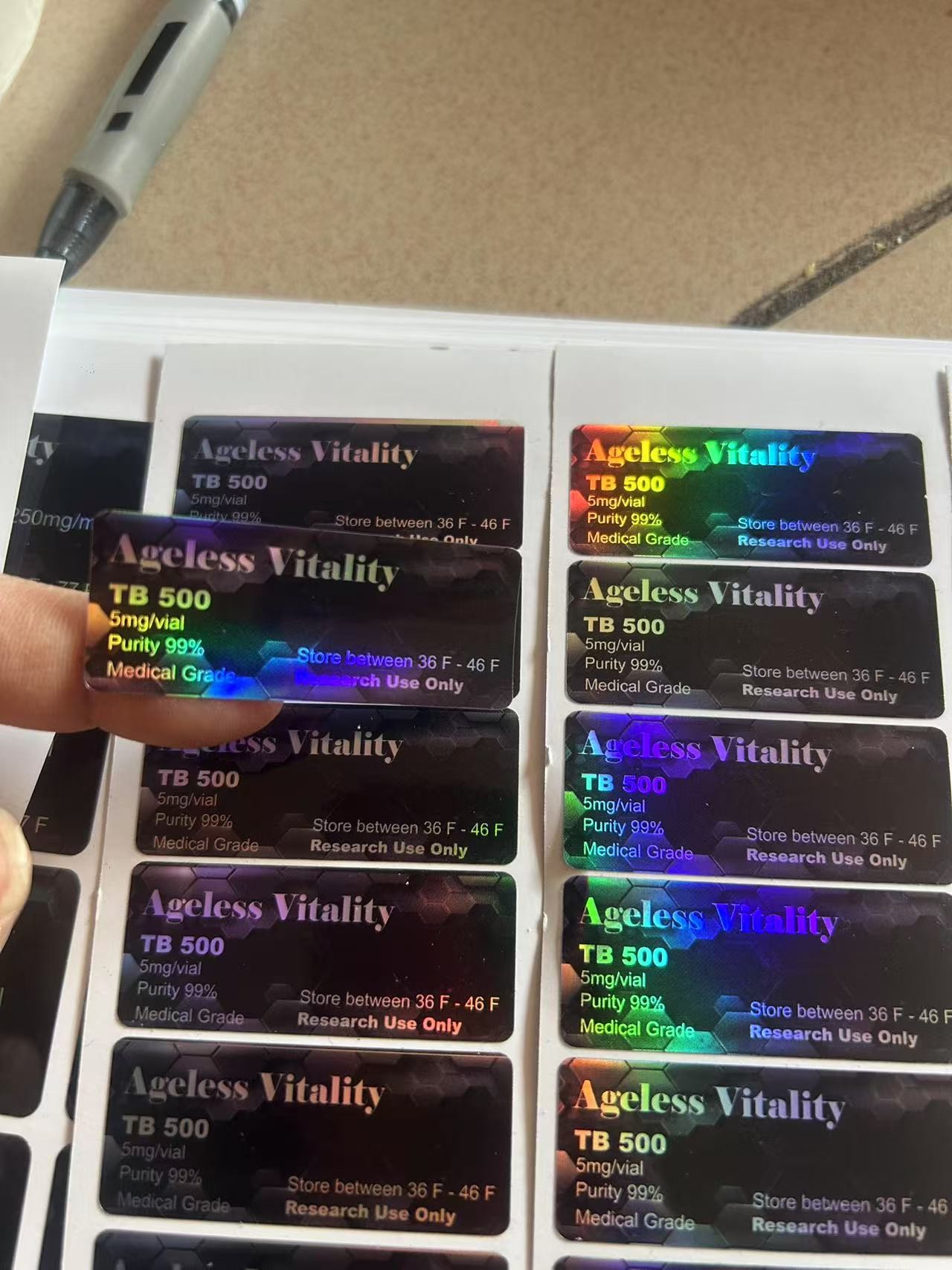Ipamorlin 2mg Peptide laser materail 2ML 3ML Vial BOTTLE Labels