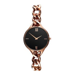 Wholesale Quartz Stainless Steel Ladies Bracelet Watches Black Dial With Mesh Band from china suppliers