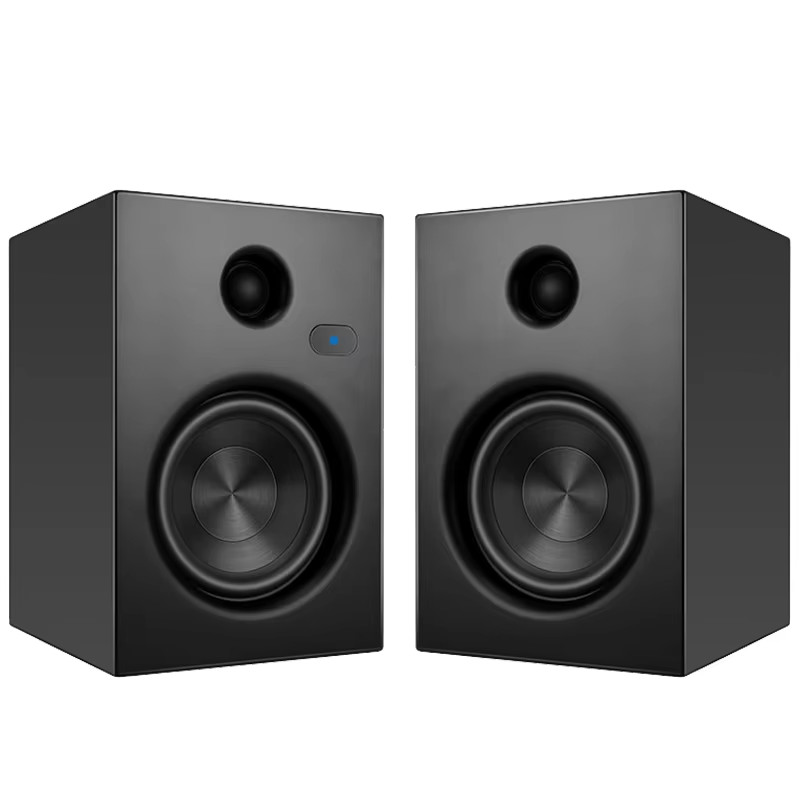 Wooden Enclosure Studio Monitor Speaker Bluetooth Powered Active Bookshelf Speakers 2.0