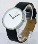 watch Stainless steel case with geniune leather strap watch from manufacture