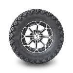 12'' Golf Cart Aluminum Rims & 23x10.5-12 All Terrain Tyres Combo - Machined