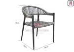 0.43cbm PE Rattan Aluminum Garden Chair Power Coating Outdoor Furniture