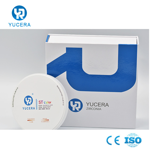 Pre Shaded Translucent Zirconia Blocks 1530C Sintering temperature for Inlay / Onlay