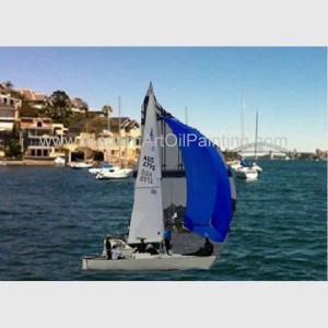 Wholesale Realistic Sailboat Oil Painting On Canvas , Custom Portrait Painting From Photo from china suppliers