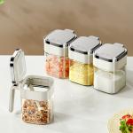 2024 New Arrival Kitchen Seasoning Storage Container Tea Coffee Sugar Salt Glass