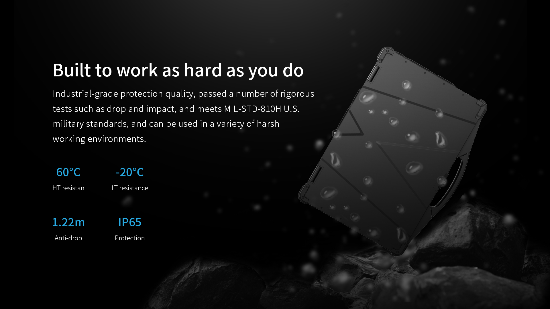 15.6" Durable Industrial Rugged Laptop with I5/I7 Quad Core Processor and 5G Fingerprint