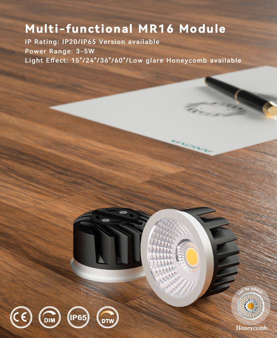 3000K COB LED MR16 Module Ultra Thin Downlight for Commercial Lighting