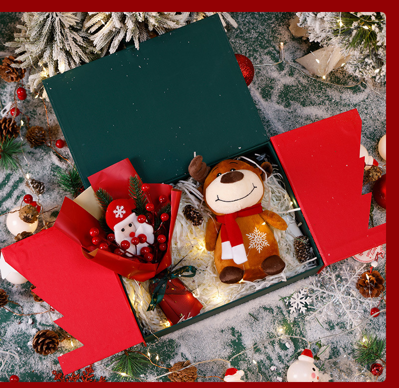 Custom Luxury Rectangle Chocolate Paper Christmas Present Storage with Logo