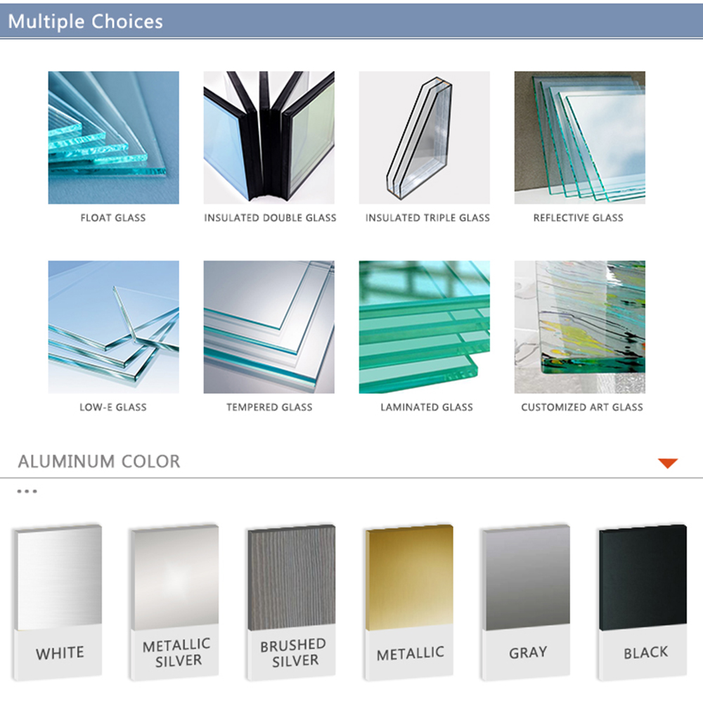Customized Exterior Aluminum Doors Frameless Aluminium Glass Pivot Front Doors