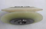 Single Polyurethane Wheels Abrasion Resistant PU Rollers Wheelsnon-woven Flap