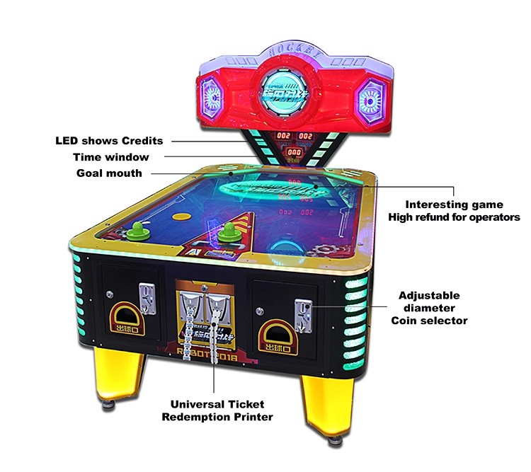Two Players Coin Operated Air Hockey Game Table W1150*D1430*H1480MM