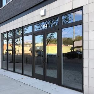 Wholesale Storefront Glass Door Customized Commercial Tempered Glass Window And Door from china suppliers