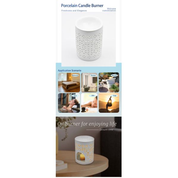 Wholesale Essential Oil Candle Incense Burner Ceramic Scented Wax Melt Burner Fragrance Wax Melt Warmer