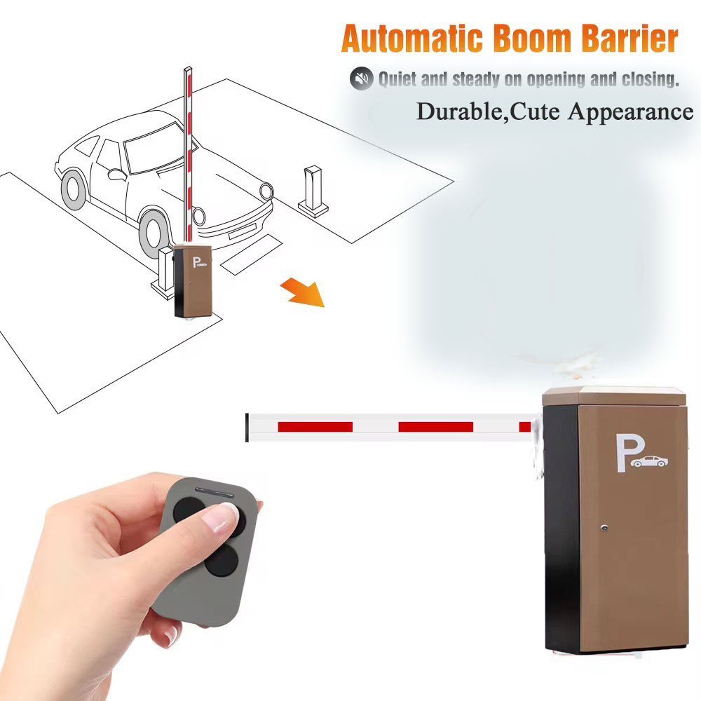 6m Straight Smart Traffic Boom Barrier Gate Waterproof With Remote Control