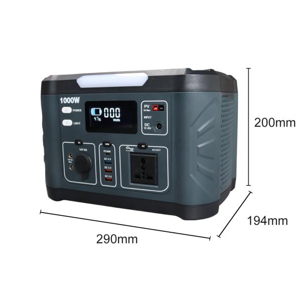 Pure Sine Wave Portable Power Station 799.2wh / 1000 Watt Solar Generator OEM