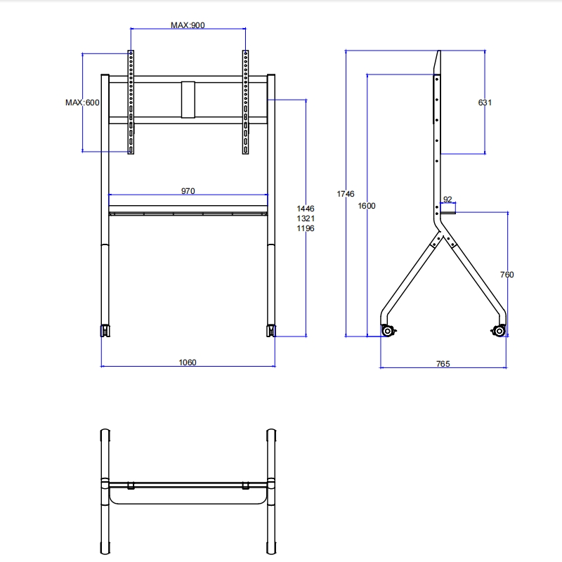 Interactive Whiteboard Stand Mobile stand for Smart TV/IFPD size55/65/75/86 inch