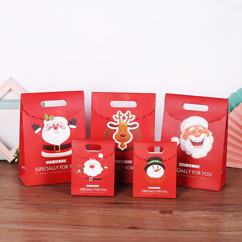 Wholesale Spot Christmas Eve Exquisite Printed Gift Packaging Paper Bags