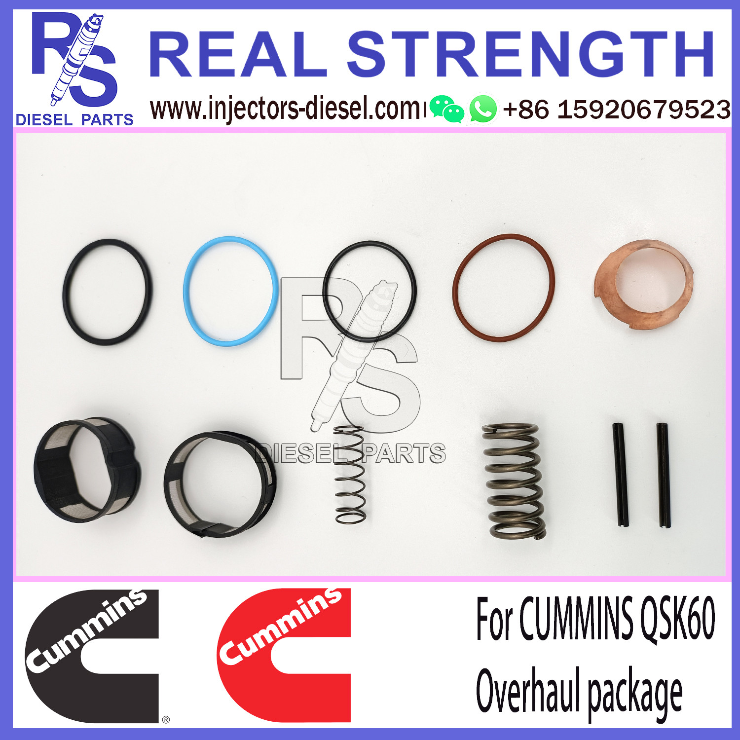 CUMMINS QSK60 Series Injector Repair Kit / Diesel Injector Rebuild Kit ISO Standard