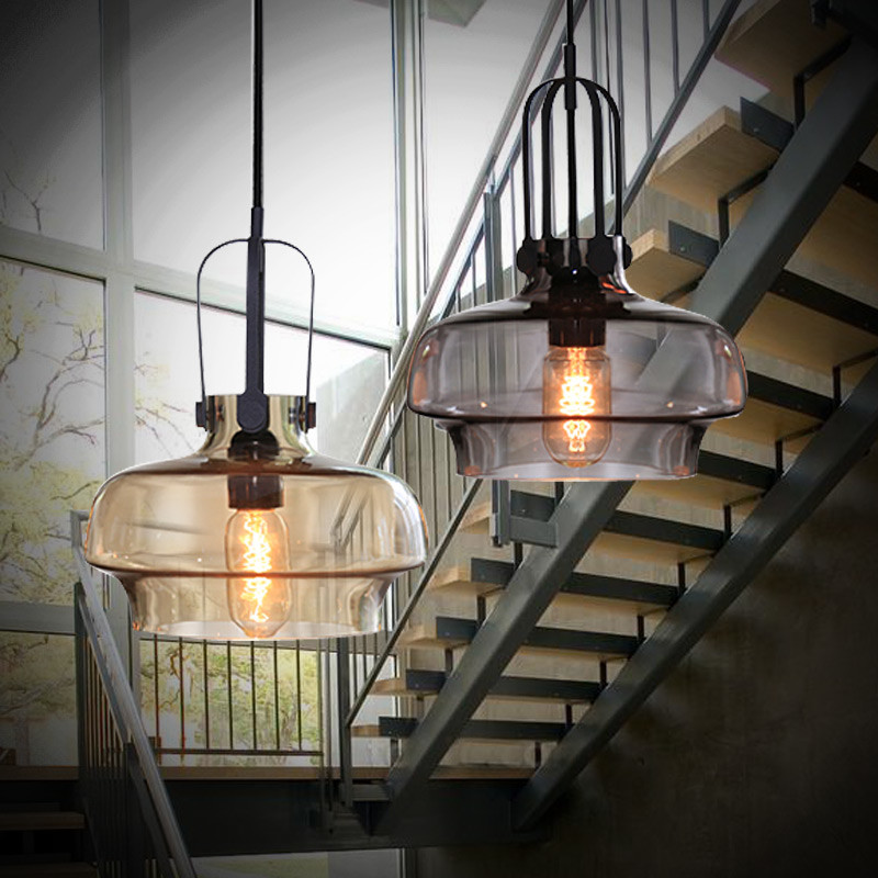 Smoked glass ceiling pendant lamp fixtures Indoor decoration (WH-GP-26)