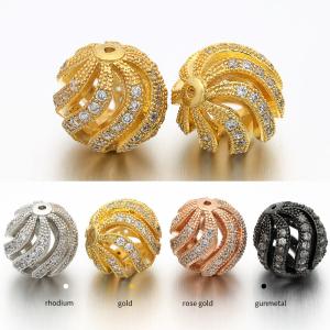 Wholesale Round DIY Gold Jewelry Plating Crystal Silver Spacer Bead OEM from china suppliers