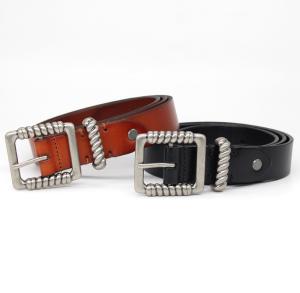 Wholesale 28mm Unisex Genuine Italian Leather Belt Pin Whorl Pattern Buckle from china suppliers