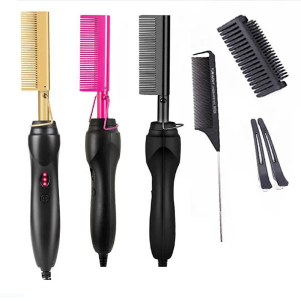 Heating Comb Hair Straightener Heat Combs Ceramic Multifunctional Copper