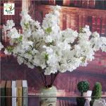 UVG CHR141 Wedding bouquets white fake cherry blossom decorative branches for