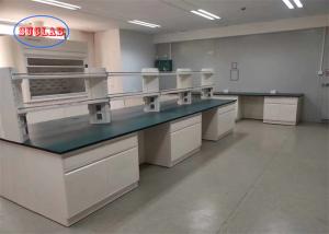 Wholesale Customizable Chemistry Lab Bench China Manufacturers With DTC 16-Inch Rail Epoxy Coated Faucet Aluminum Handle from china suppliers