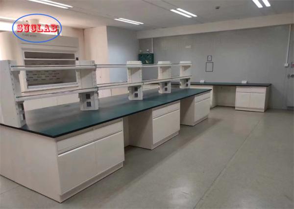 Customizable Chemistry Lab Bench China Manufacturers With DTC 16-Inch Rail Epoxy