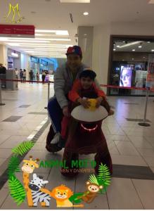 Wholesale Hansel shopping mall kids plush dinosaur scooter electric ride on animals from china suppliers
