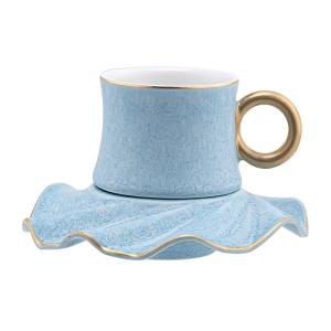 Wholesale color glazed electroplating gold turkish Arabic tea ceramic coffee cup ceramic from china suppliers