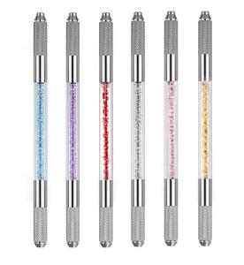 Wholesale Crystal Microblading Tattoo Pen Double Headed Microblading Permanent Eyebrow Makeup from china suppliers