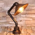 Industrial steam punk study light 110V 220V switching e27 table light water pipe