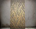 Gold Color Hotel Room Divider Cold Steel Laser Cut Privacy Decorative Screens
