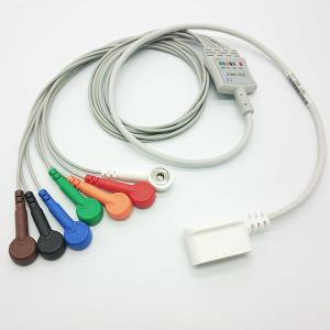 Wholesale GE SEER 1000 MC Holter Recorder TPU 7 Lead Ecg Trunk Cable Snap type AHA from china suppliers