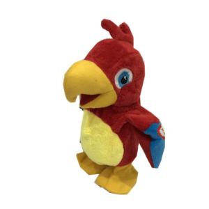 Wholesale 18cm 7.09in Red Parrot Recording Plush Toy Singing Laughing Walking from china suppliers
