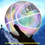 Reflective Basketball Ball Holographic Glowing Night Light Size 7 Basketball