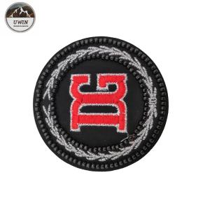 Wholesale Letter Beads Iron On Embroidered Patches Merrowed Border Customized Size from china suppliers