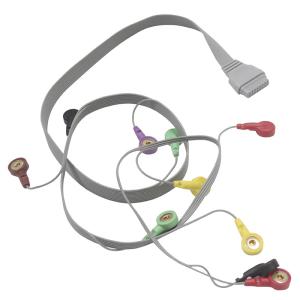 Wholesale Edan SE-2003 SE-2012 Holter ECG Cable Patient Cable 10 Lead IEC Snap Electrode Leads from china suppliers