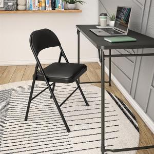 Wholesale Height 29.92 Inch Black Metal Fold Up Chairs Collapsible Dining Chair Anti Wear from china suppliers