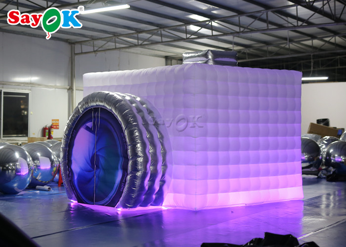 Inflatable Party Tent Oxford Cloth Inflatable Photo Booth / Camera Shaped Inflatable Cube Tent For Wedding
